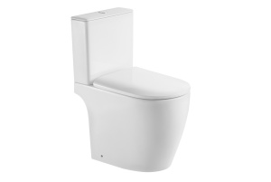 Унитаз-компакт Kerald THIRA (Тира) безободковый, Торнадо 595*360*710 мм,с сиденьем микролифт дюропласт в Сочи и Адлере