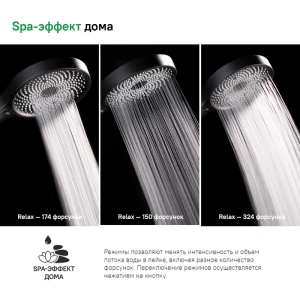 Лейка для душа, черная, SpaHome, IDDIS, SPA3F0Bi18 в Сочи и Адлере Лейка для душа, черная, SpaHome, IDDIS, SPA3F0Bi18 в Сочи и Адлере