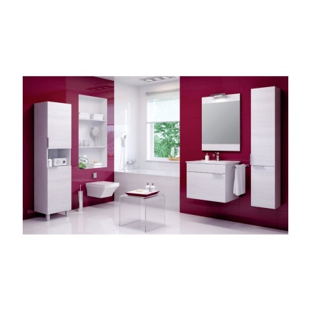 БРИГ 60 Тумба подвесная, один ящик с раковиной дуб седой QUADRO 60 (Ш60,5хВ51хГ47) в Сочи и Адлере