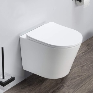 COMFORTY. Унитаз подвесной 105MW безободковый, сиденье дюропласт softclose тонкое, быстросъёмное (белый матовый) COMFORTY. Унитаз подвесной 105MW безободковый, сиденье дюропласт softclose тонкое, быстросъёмное (белый матовый)