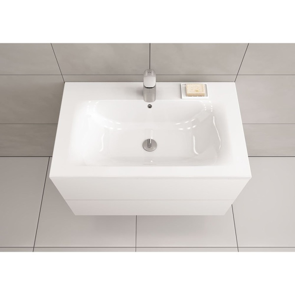 SPIRIT V2.0 Раковина мебельная накладная керамическая 80 см, Цвет: белый глянец в Сочи и Адлере SPIRIT V2.0 Раковина мебельная накладная керамическая 80 см, Цвет: белый глянец в Сочи и Адлере