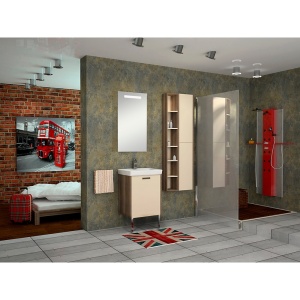 ЙОРК 50 зеркало белый со светильником в Сочи и Адлере