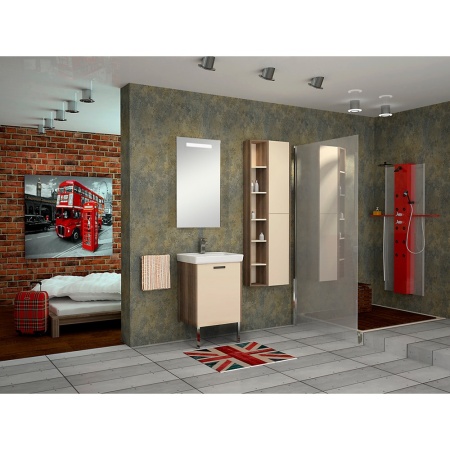 ЙОРК 50 зеркало белый со светильником в Сочи и Адлере