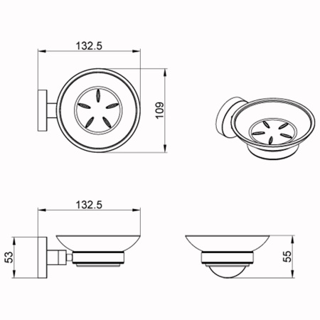 NESSY Мыльница стеклянная AZARIO в Сочи и Адлере