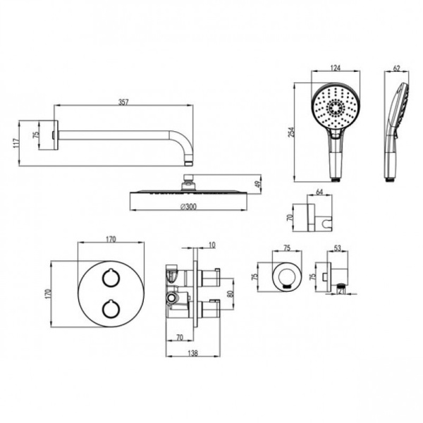 Термостат Lemark Yeti LM7829C для душа, встраиваемый в Сочи и Адлере Термостат Lemark Yeti LM7829C для душа, встраиваемый в Сочи и Адлере