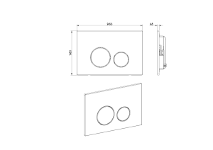 Кнопка для инсталляции, нерж.сталь ультраплоская Matt Gold в Сочи и Адлере