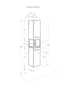 Шкафчик Лофт Фабрик Дуб Эндгрейн в Сочи и Адлере Шкафчик Лофт Фабрик Дуб Эндгрейн в Сочи и Адлере