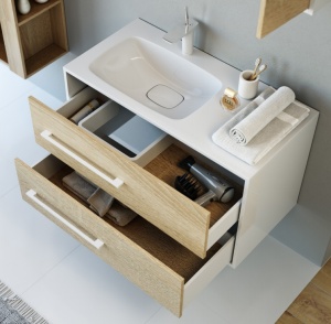 МАЙАМИ 90/L Тумба подвесная ЛЕВАЯ, два ящика, c раковиной MALAGA 900L (Ш92хВ54хГ45) в Сочи и Адлере МАЙАМИ 90/L Тумба подвесная ЛЕВАЯ, два ящика, c раковиной MALAGA 900L (Ш92хВ54хГ45) в Сочи и Адлере