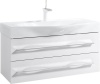 МИЛАН 100 Тумба подвесная, два ящика, белая с раковиной БЕРГАМО 100 (Ш100хВ53,5хГ50,5)