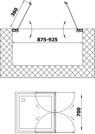 Дверь в душевой проем в Сочи и Адлере