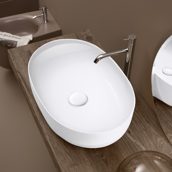 Kerasan Nolita Раковина накладная 60х40 см, без отв под смеситель, цвет белый глянцевый Kerasan Nolita Раковина накладная 60х40 см, без отв под смеситель, цвет белый глянцевый