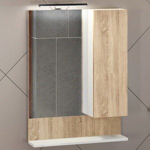 COMFORTY Зеркало-шкаф "Рига-60" дуб сонома COMFORTY Зеркало-шкаф "Рига-60" дуб сонома