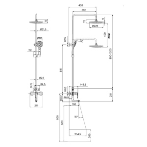 Смеситель с верхним душем и изливом, белый матовый, Ray, IDDIS, RAYWT3Fi06 в Сочи и Адлере Смеситель с верхним душем и изливом, белый матовый, Ray, IDDIS, RAYWT3Fi06 в Сочи и Адлере