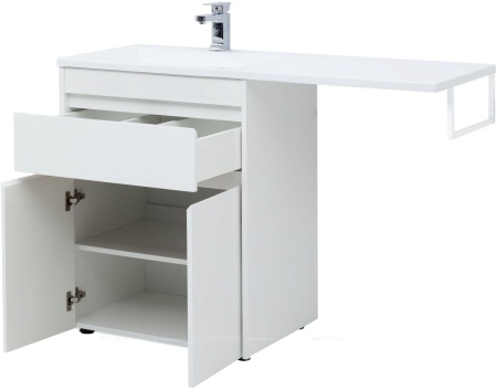 Тумба под раковину напольная Aquanet Токио 68 (1 ящ) белый, под раковину Эстет Даллас 130  в Сочи и Адлере