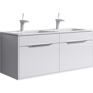 MALAGA 120 Тумба подвесная цвет белый с раковиной MALAGA 1200 две чаши (Ш122хВ52хГ45) MALAGA 120 Тумба подвесная цвет белый с раковиной MALAGA 1200 две чаши (Ш122хВ52хГ45)