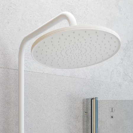 Смеситель для ванны с верхним душем, белый матовый, Shelfy, IDDIS, SHEWTBTi06 в Сочи и Адлере Смеситель для ванны с верхним душем, белый матовый, Shelfy, IDDIS, SHEWTBTi06 в Сочи и Адлере