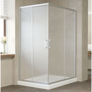 Душевой уголок Vegas Glass ZA-F 120*110 07 10 профиль матовый хром, стекло сатин в Сочи и Адлере Душевой уголок Vegas Glass ZA-F 120*110 07 10 профиль матовый хром, стекло сатин в Сочи и Адлере