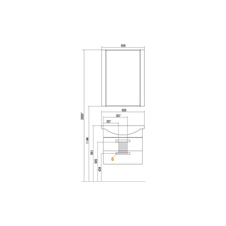 АРИЯ 65 Зеркало темно-коричневое без полки в Сочи и Адлере
