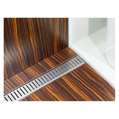 Водоотводящий желоб с порогами БЕЗ решетки, для перфорированной решетки или решетки под кладку Alca Plast Optima 750 мм (под решетку LINE-750L, PURE) в Сочи и Адлере