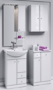 БАРСЕЛОНА 50 Тумба напольная с ящиком, бельевой корзиной и дверцей на петлях с плавным закрыванием (Ш50хВ85хГ35) в Сочи и Адлере БАРСЕЛОНА 50 Тумба напольная с ящиком, бельевой корзиной и дверцей на петлях с плавным закрыванием (Ш50хВ85хГ35) в Сочи и Адлере