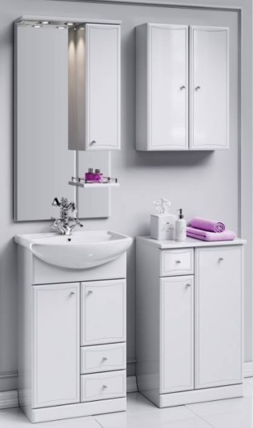 БАРСЕЛОНА 50 Тумба напольная с ящиком, бельевой корзиной и дверцей на петлях с плавным закрыванием (Ш50хВ85хГ35) в Сочи и Адлере БАРСЕЛОНА 50 Тумба напольная с ящиком, бельевой корзиной и дверцей на петлях с плавным закрыванием (Ш50хВ85хГ35) в Сочи и Адлере