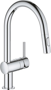 32321002 GROHE Minta Смеситель однорычажный для мойки с выдвижным изливом  32321002 GROHE Minta Смеситель однорычажный для мойки с выдвижным изливом