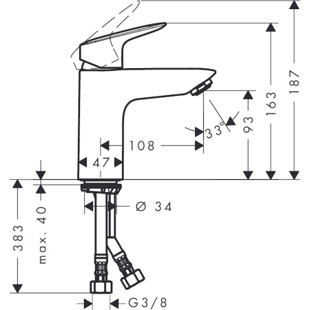 71107000 HG смеситель для раковины 93мм Logis, Push-open в Сочи и Адлере 71107000 HG смеситель для раковины 93мм Logis, Push-open в Сочи и Адлере