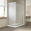 Душевой угол с двумя раздвижными дверями ZA-F 100*80 08 10 профиль хром глянцевый стекло сатин