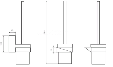 Ершик настенный NEW VENTURO хром в Сочи и Адлере Ершик настенный NEW VENTURO хром в Сочи и Адлере