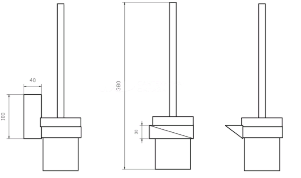 Ершик настенный NEW VENTURO золото/черный в Сочи и Адлере