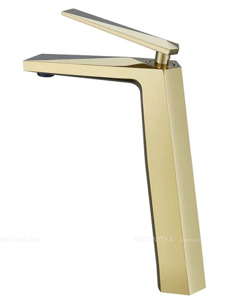 VENTURO Смеситель для умывальника высокий, цвет золото  