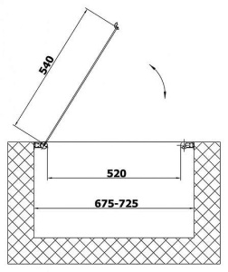 Дверь в душевой проем 70 см. профиль хром мат. /стекло шиншила в Сочи и Адлере