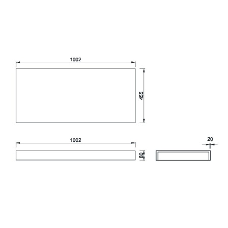 Столешница прямая FLAT 100см в Сочи и Адлере