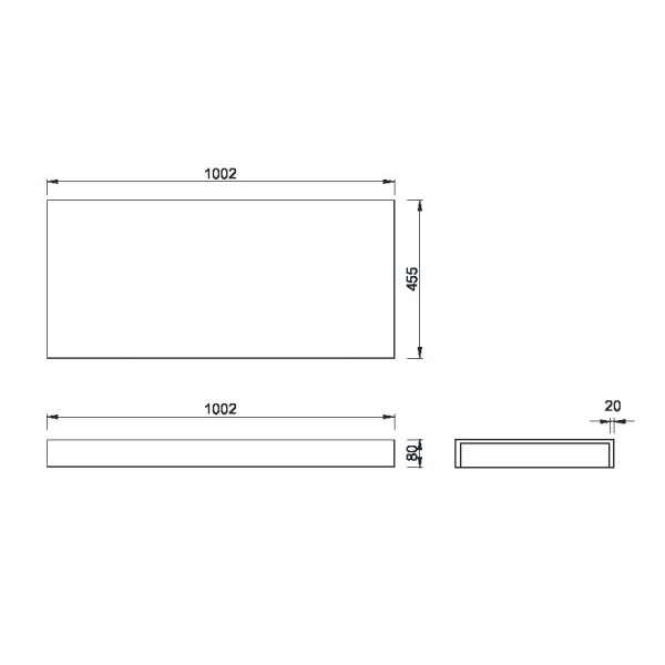 Столешница прямая FLAT 100см в Сочи и Адлере
