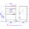 БРИГ 60 Тумба на ножках, два ящика с раковиной КВАДРО 60 (Ш60,5хВ85,5хГ47) Br.01.06/2/W+Quadro 60  в Сочи и Адлере