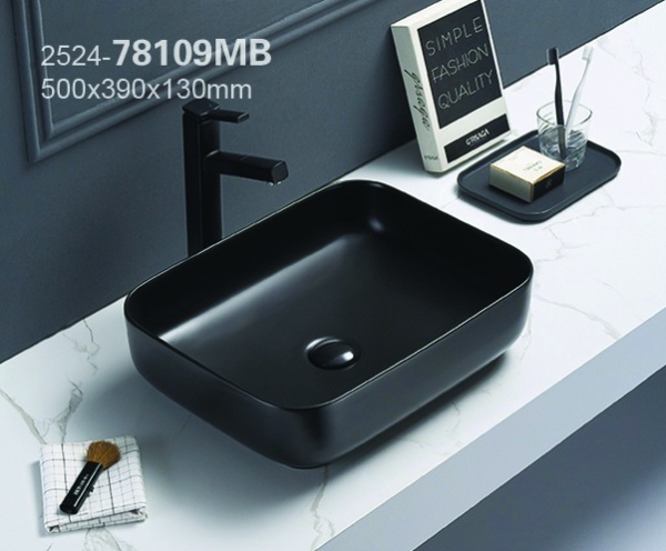 Раковина Azario накладная 500х390х130 цвет черный матовый (AZ-78109MB) в Сочи и Адлере