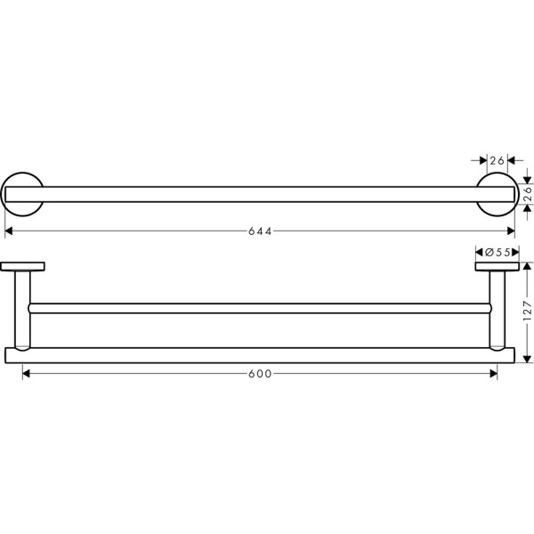 41712000 HG Logis Universal двойной держатель для банных полотенец в Сочи и Адлере