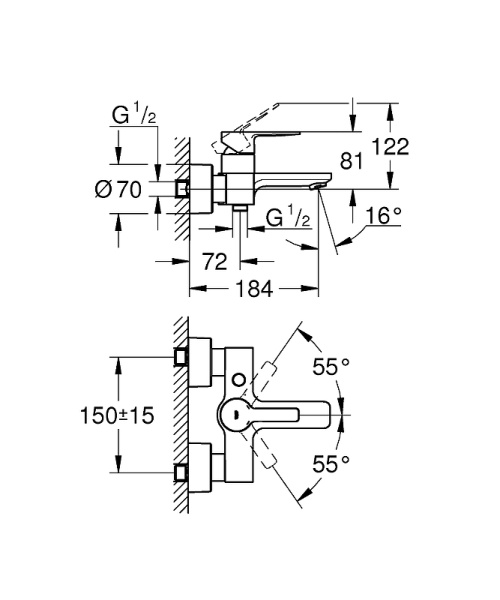 33849001 GROHE Смеситель однорычажный для ванны Lineare, DN 15, хром в Сочи и Адлере 33849001 GROHE Смеситель однорычажный для ванны Lineare, DN 15, хром в Сочи и Адлере