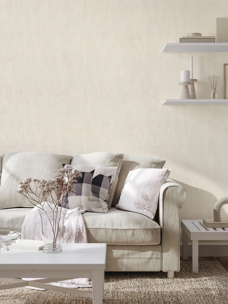 Обои ЕвроДекор Adriana Diamond, винил горячего тиснения на флизелиновой основе, 1,06*10,05м, Бежевый однотон