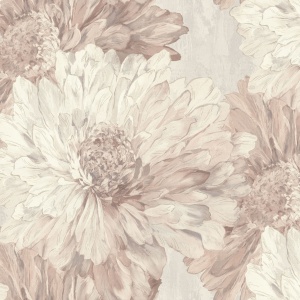 Обои Euro Decor Stella, винил на флизелиновой основе, 1,06*10,05м, Бежевый, Розовый мотив