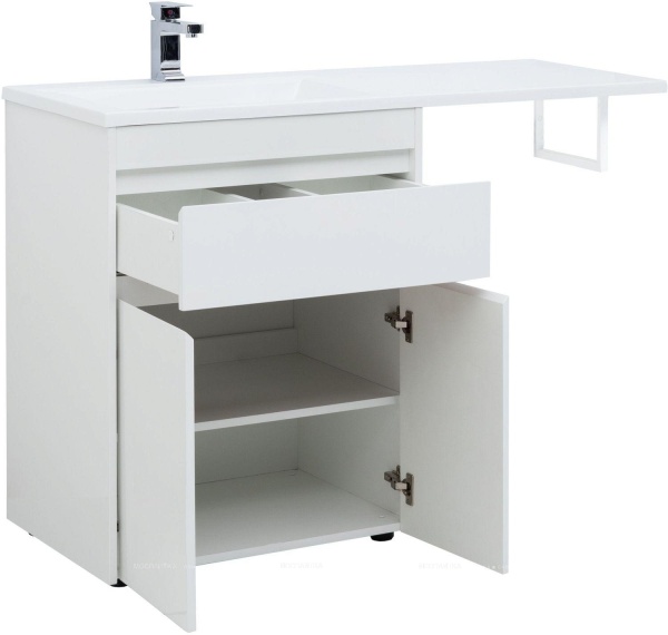 Тумба под раковину напольная Aquanet Токио 68 (1 ящ) белый, под раковину Эстет Даллас 130  в Сочи и Адлере