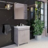 COMFORTY Тумба-умывальник &quot;Осло-70ПД&quot; бетон светлый с раковиной COMO 70