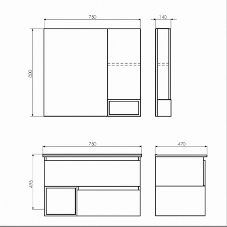 COMFORTY Тумба-умывальник "Турин-75" дуб белый с раковиной COMFORTY 75E в Сочи и Адлере