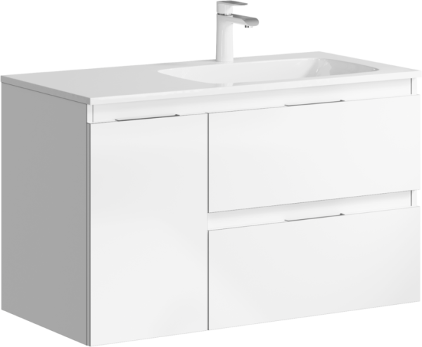 ACCENT 90 Тумба с умывальником Malaga 900/R, правая, цвет белый, ACC0109RW ACCENT 90 Тумба с умывальником Malaga 900/R, правая, цвет белый, ACC0109RW