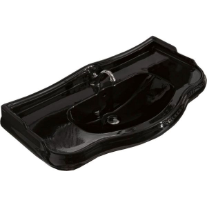 KERASAN Retro Раковина 100*54,5см с 1 отв., цвет: ЧЕРНЫЙ БЛЕСТЯЩИЙ подходит на консоль KERASAN Retro Раковина 100*54,5см с 1 отв., цвет: ЧЕРНЫЙ БЛЕСТЯЩИЙ подходит на консоль