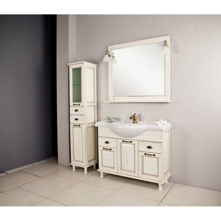 ЖЕРОНА шкаф-колонна белое золото левый в Сочи и Адлере