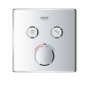 29124000 Внешняя часть термостатического смесителя на 2 выхода GROHE Grohtherm SmartControl, хром  в Сочи и Адлере