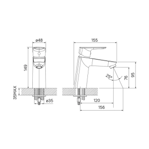 Смеситель для умывальника Vibe, IDDIS, VIBSB00i01 в Сочи и Адлере Смеситель для умывальника Vibe, IDDIS, VIBSB00i01 в Сочи и Адлере