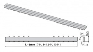 Водоотводящий желоб со вставкой для плитки APZ 12  950 TILE в Сочи и Адлере