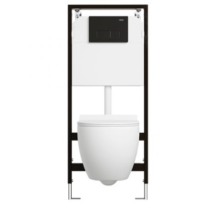 Клавиша Sole S0120 black к системе инсталляции Sole для подвесного унитаза, без толкателей  в Сочи и Адлере